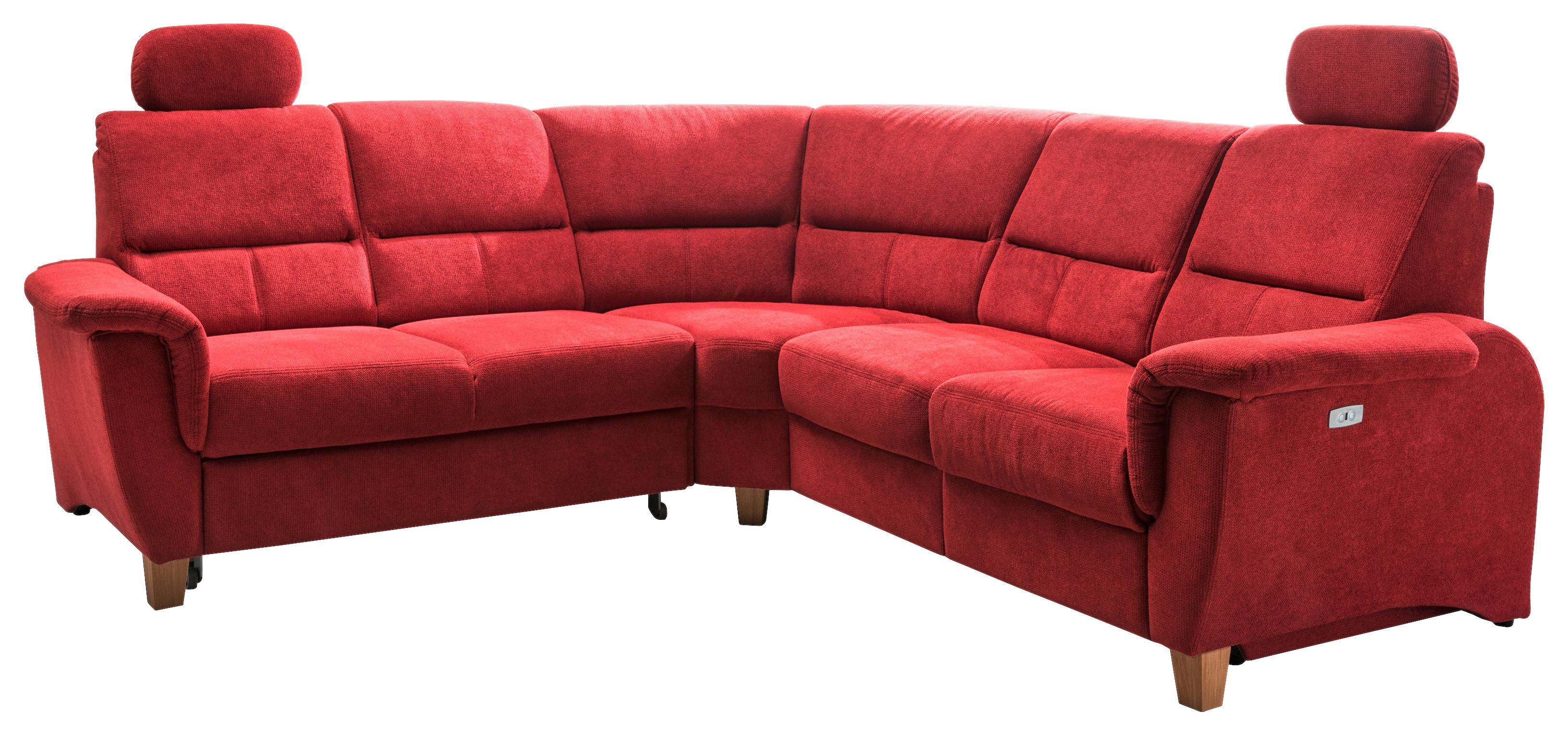 Ecksofa Parole Rot S: 238/241 cm - Wildeiche/Rot, KONVENTIONELL, Textil (238/241cm) - Livetastic