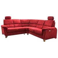 Ecksofa Parole Rot S: 238/241 cm - Wildeiche/Rot, KONVENTIONELL, Textil (238/241cm) - Livetastic
