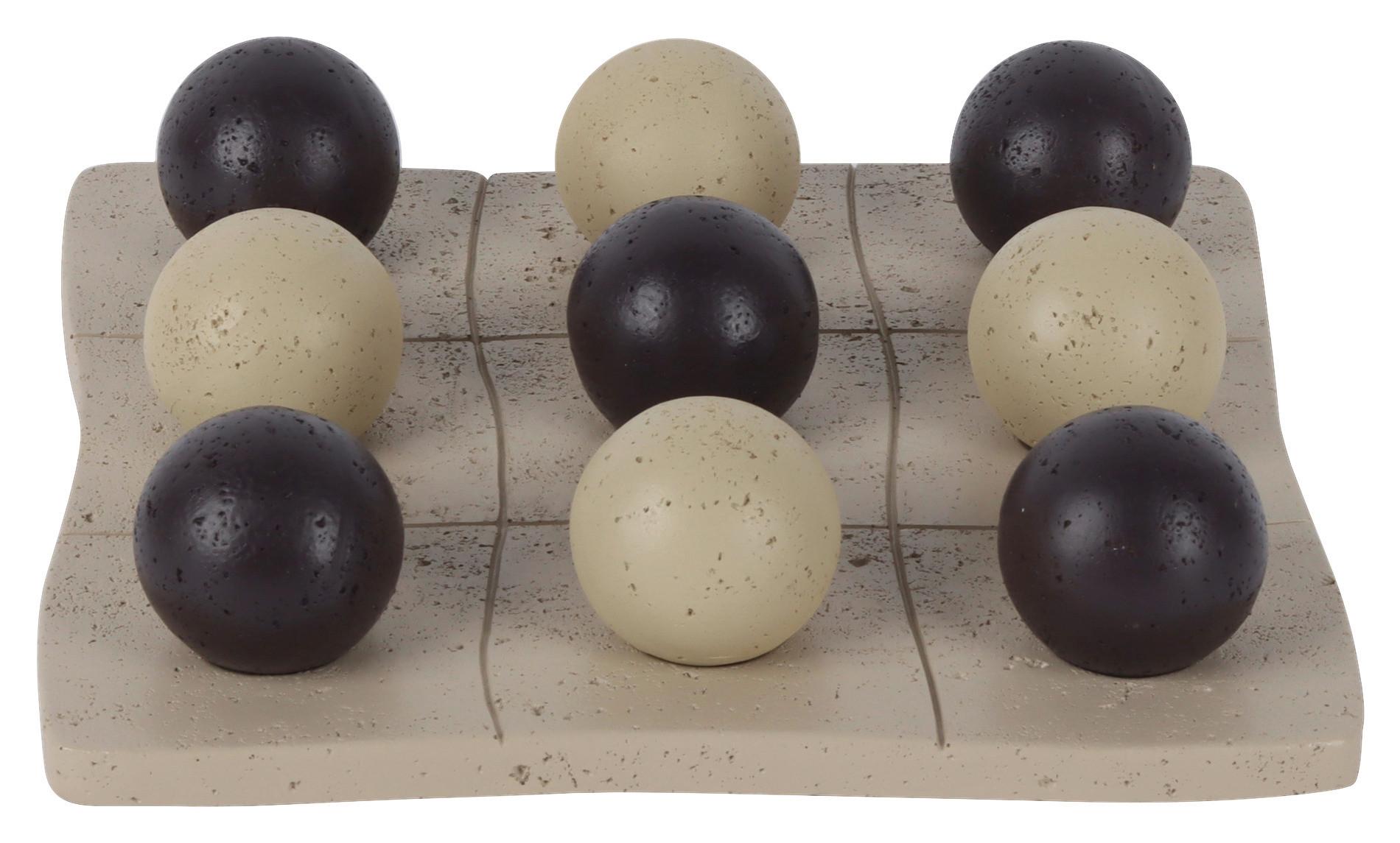 Soška DOTS - hnědá/béžová, přírodní materiály (20,5/5/20,5cm) - Mömax