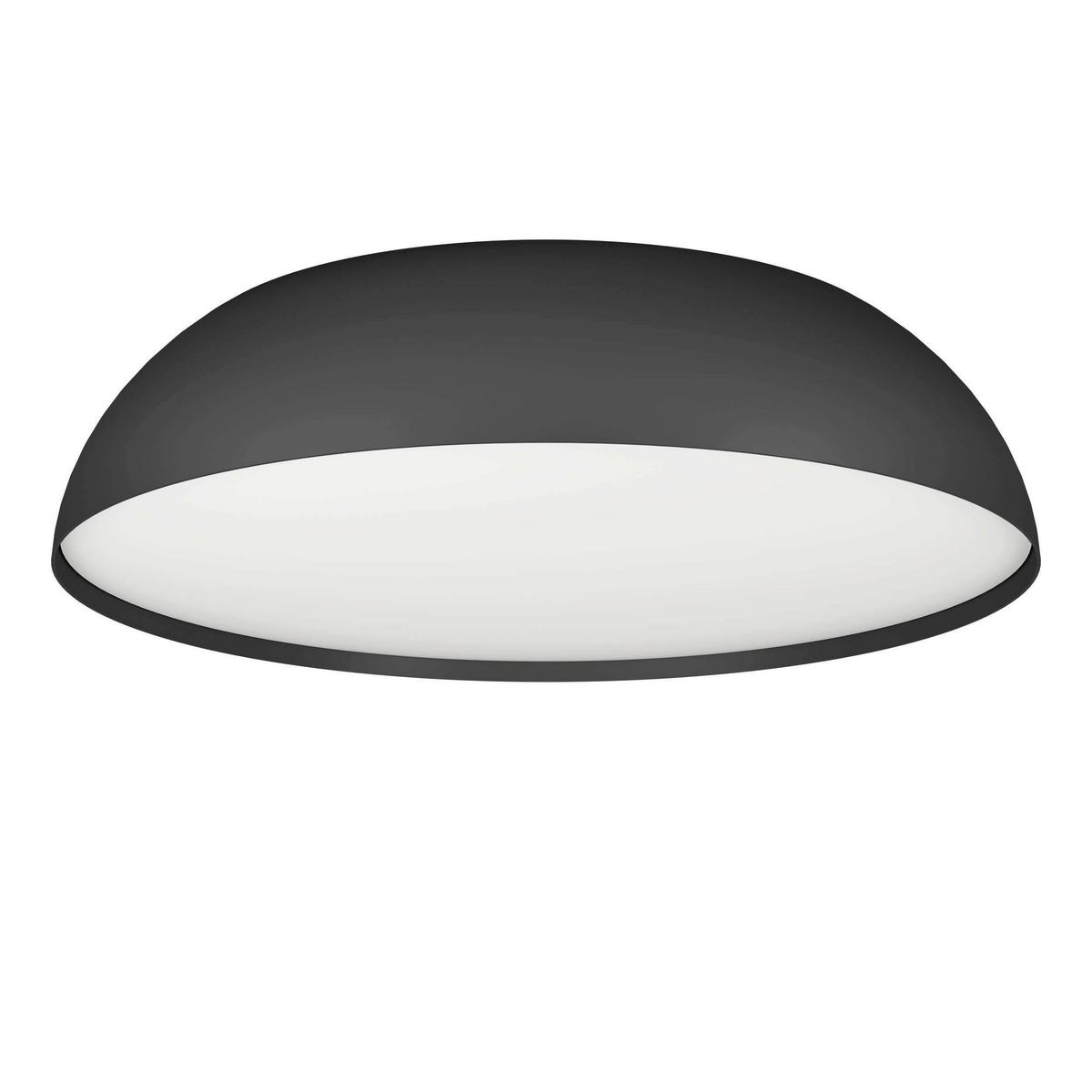 Deckenleuchte Tollos Ø 55 cm Mit Smartphone-Steuerung Rund - Schwarz/Weiß, Design, Kunststoff/Metall (55/13cm) - Eglo