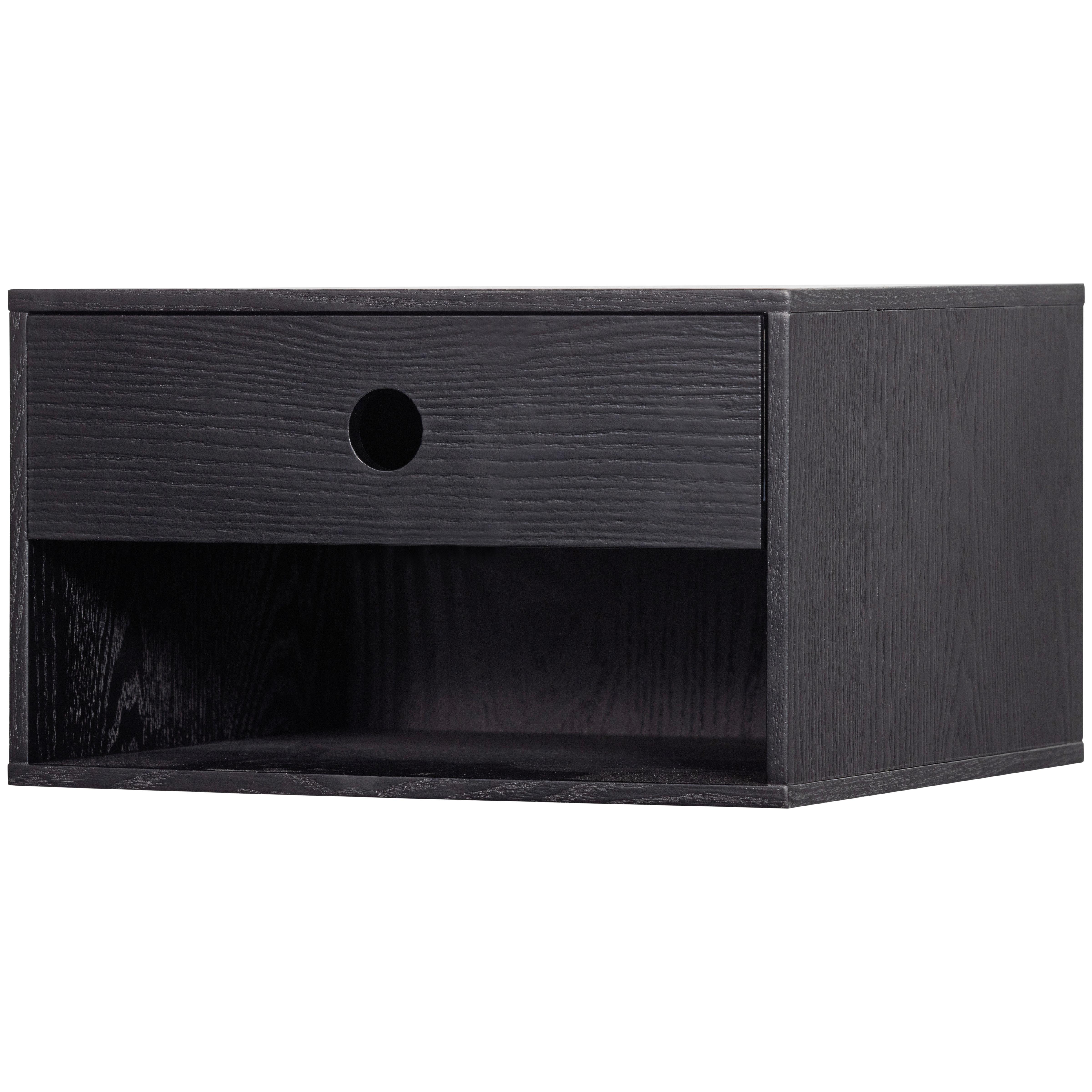 NACHTKÄSTCHEN Nancy Schwarz B: 34cm - Schwarz, Basics, Holzwerkstoff (34/20/30cm) - MID.YOU