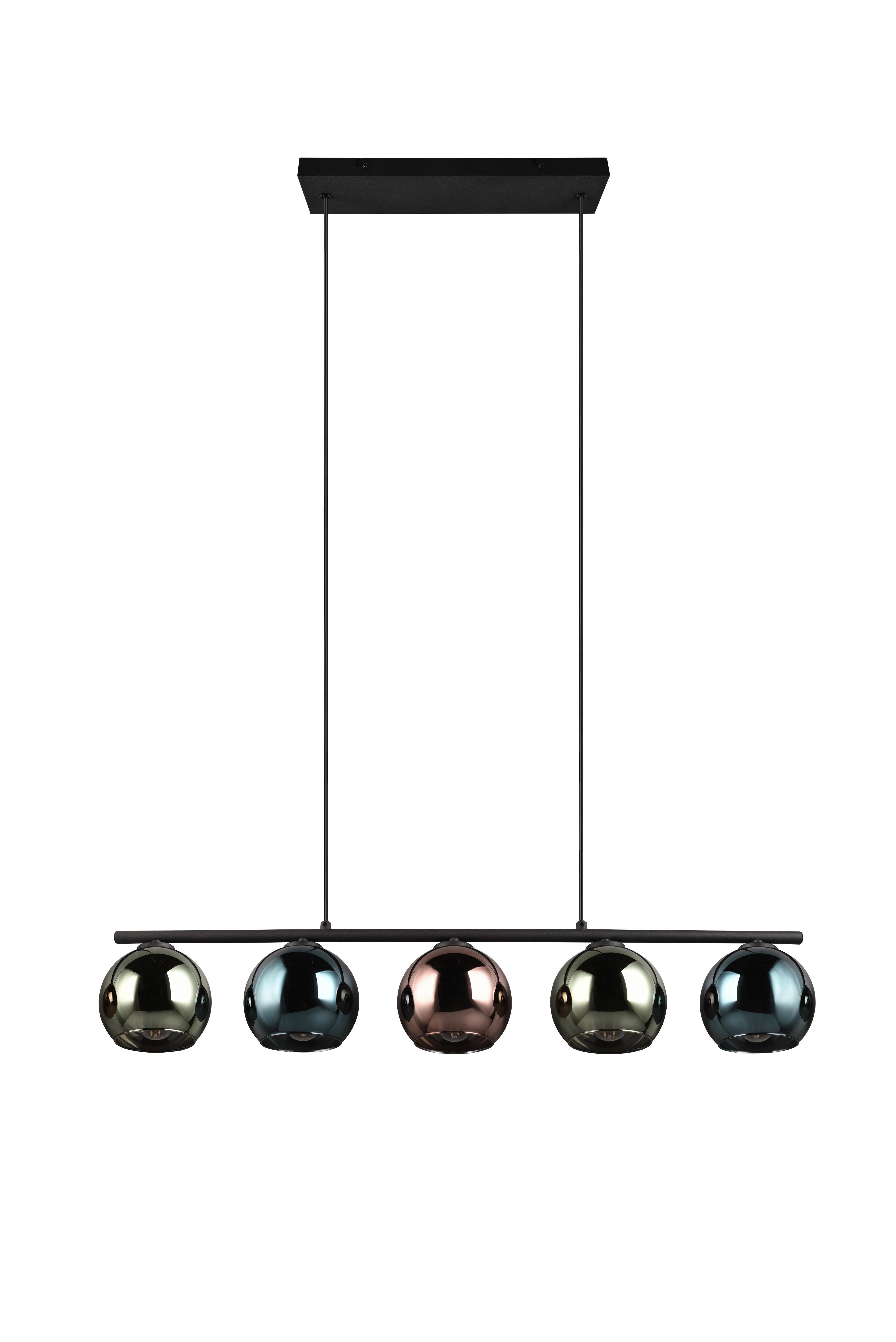Pendelleuchte R31305017 Sheldon - Blau/Multicolor, Design, Glas/Metall (83/13/150cm)