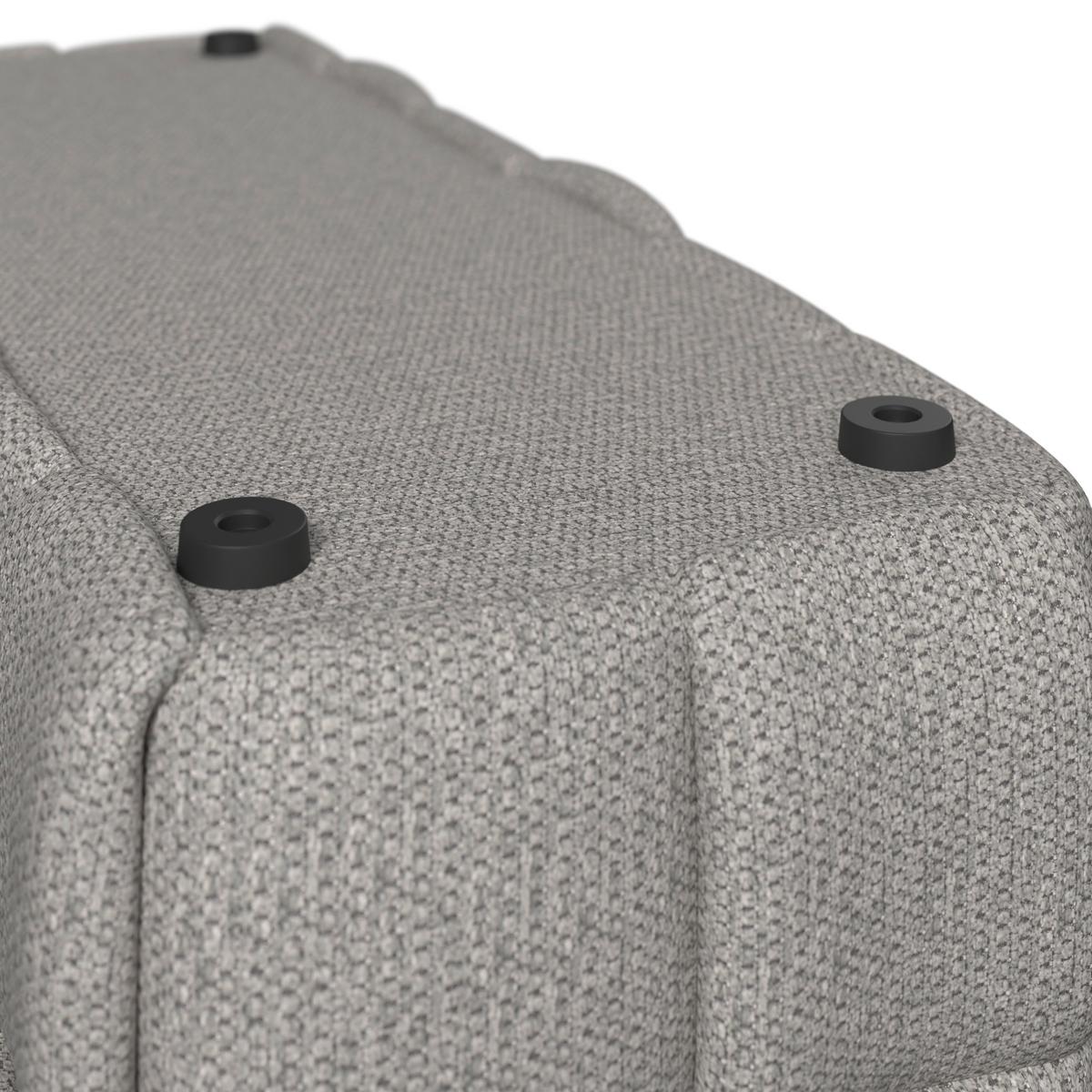 Moderná lavica ELLA sivá, buklé - čierna/sivá, Modern, drevo/textil (110/45/45cm) - Bessagi Home