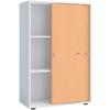 Aktenschrank Lona Weiß, Buchefarben B: 70cm - Buchefarben/Weiß, Design, Holzwerkstoff (70/110/39cm) - MID.YOU