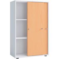 Aktenschrank Lona Weiß, Buchefarben B: 70cm - Buchefarben/Weiß, Design, Holzwerkstoff (70/110/39cm) - MID.YOU