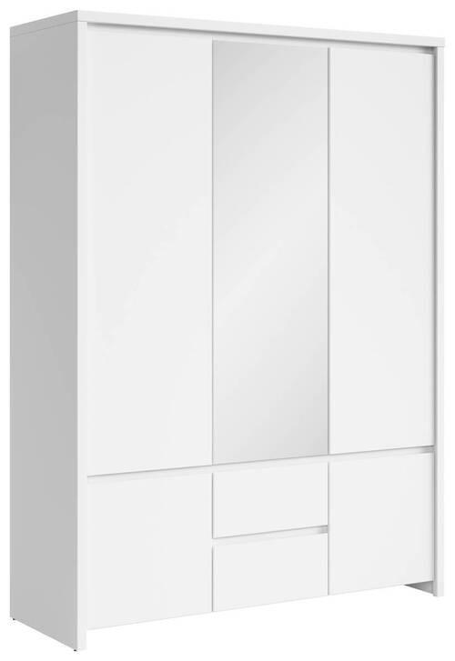 Drehtürenschrank Kaspian - Weiß, MODERN, Glas/Holzwerkstoff (153,5/211/55,5cm) - MID.YOU