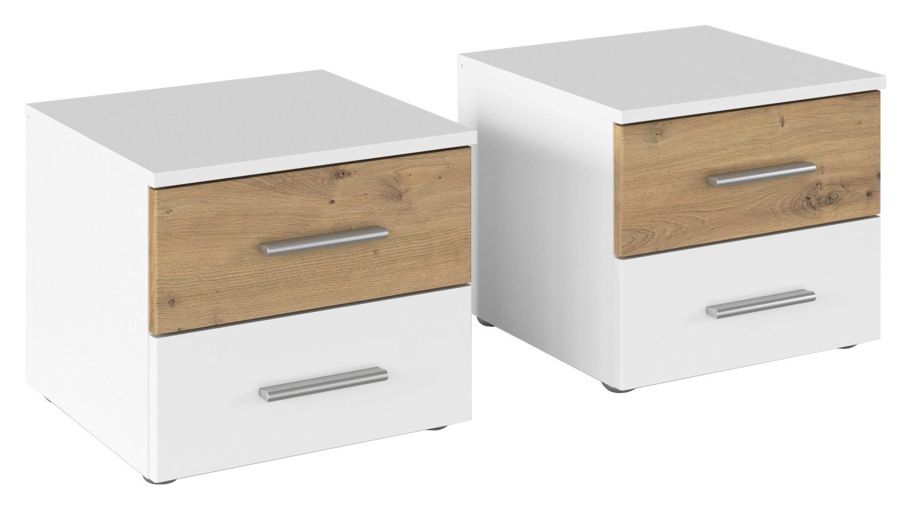 Nachkästchen Alpinweiß H: 40 Cm Foster - Alufarben/Weiß, KONVENTIONELL, Holzwerkstoff (40/36/40cm)