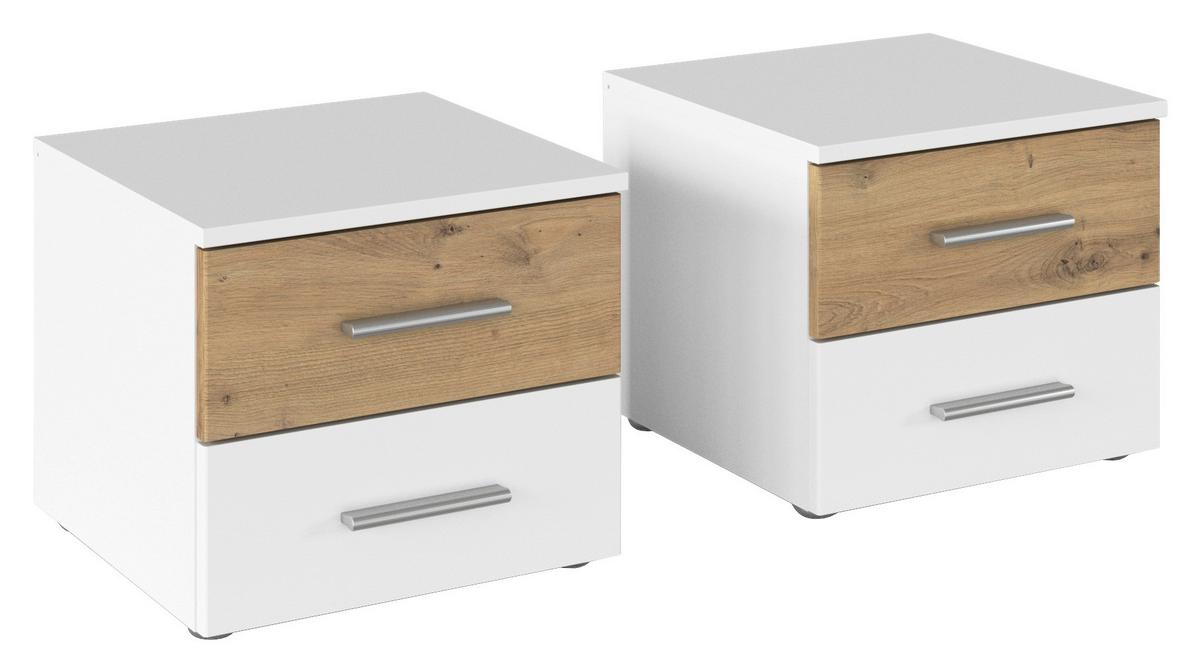 Éjjeliszekrény-szett Foster - Artisan tölgy/fehér, Konventionell, faalapú anyag (40/36/40cm)