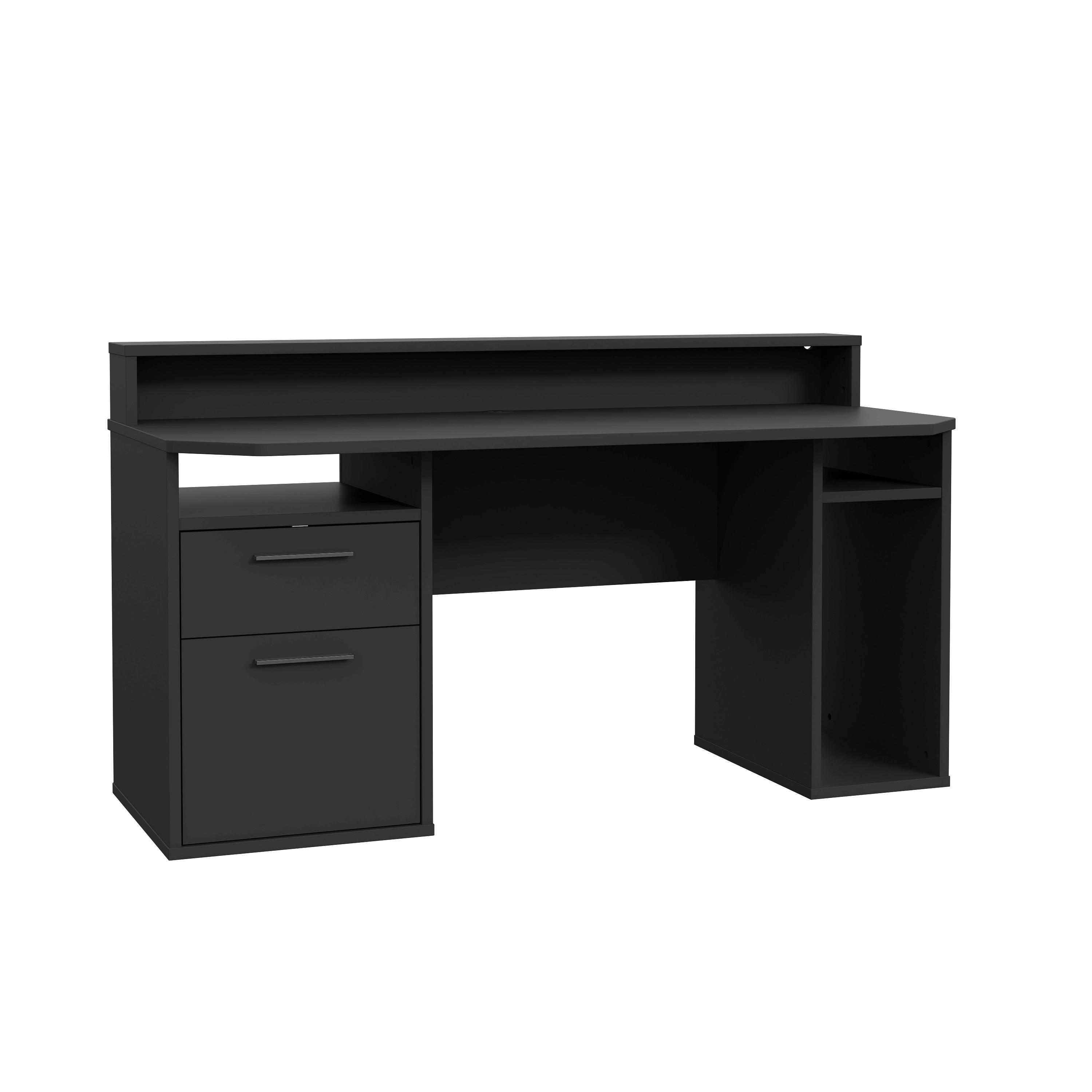 Gaming Tisch Mit Stauraum Und Aufsatz B 160cm H 91cm Tezaur