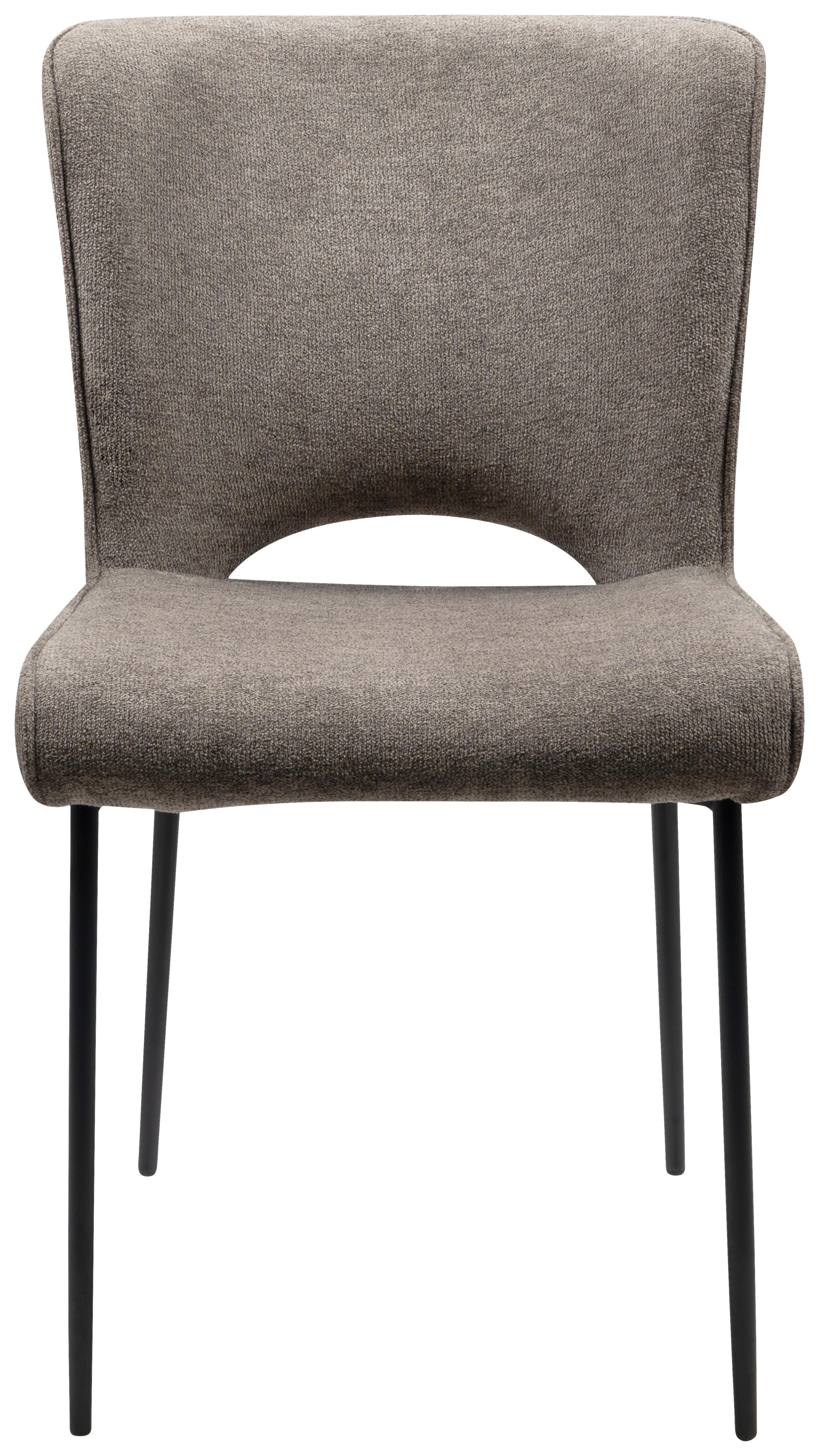 Stuhl Tom 70a - Schwarz/Grau, MODERN, Textil/Metall (49/83,5/59,5cm) - MID.YOU