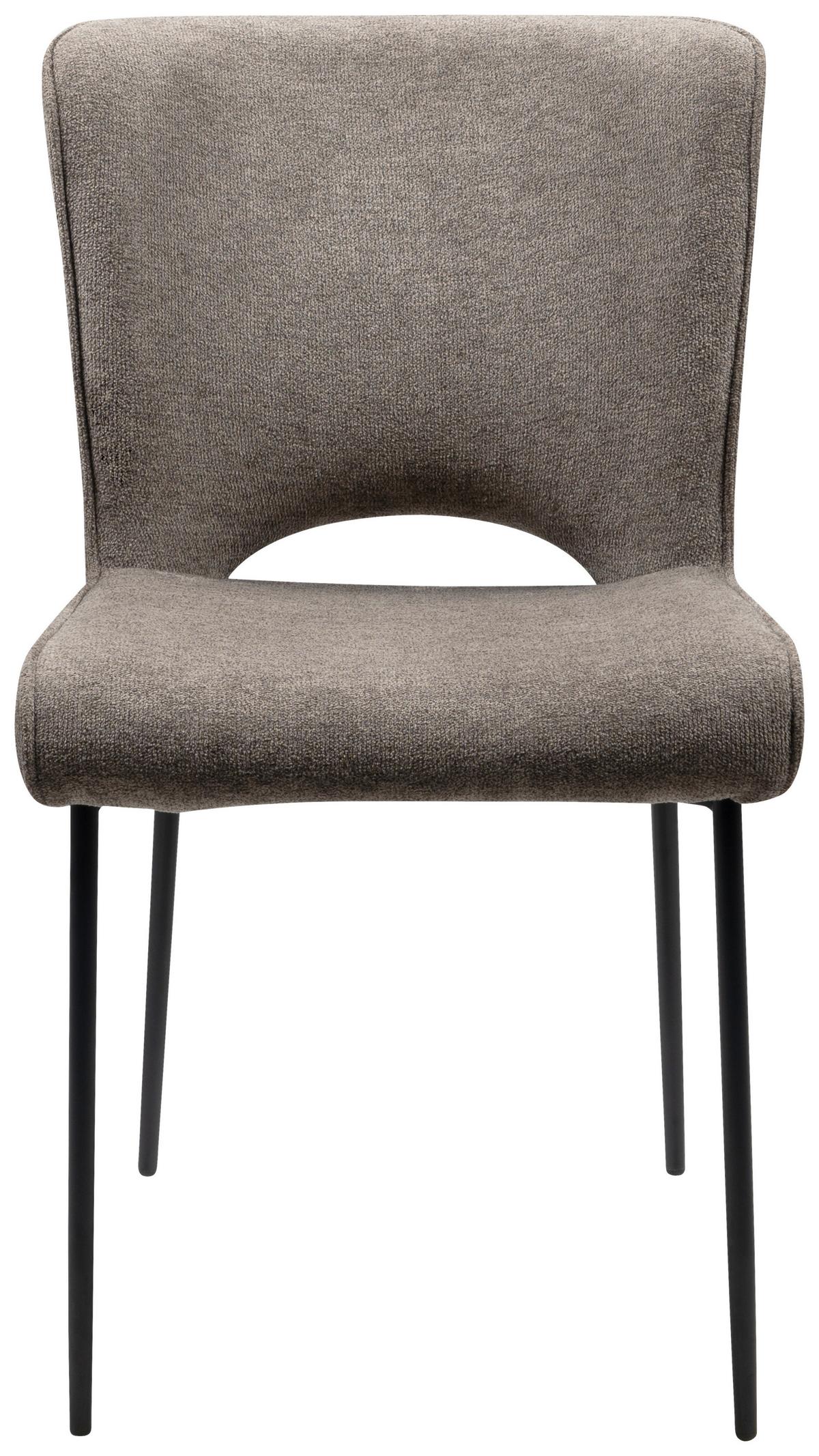 Stuhl Tom 70a - Schwarz/Grau, MODERN, Textil/Metall (49/83,5/59,5cm) - MID.YOU
