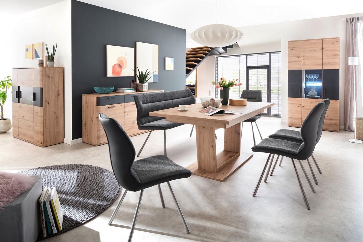 Esstisch Ausziehbar Cortona 180-280x100 Cm Eichefarben - Eichefarben, Design, Holzwerkstoff (180/100/77cm) - Livetastic