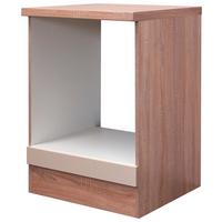 Herdumbauschrank Nepal B: 60cm Kaschmir Glanz + Arbeitsplatte - Kaschmir/Sonoma Eiche, MODERN, Holzwerkstoff (60/86/60cm) - FlexWell