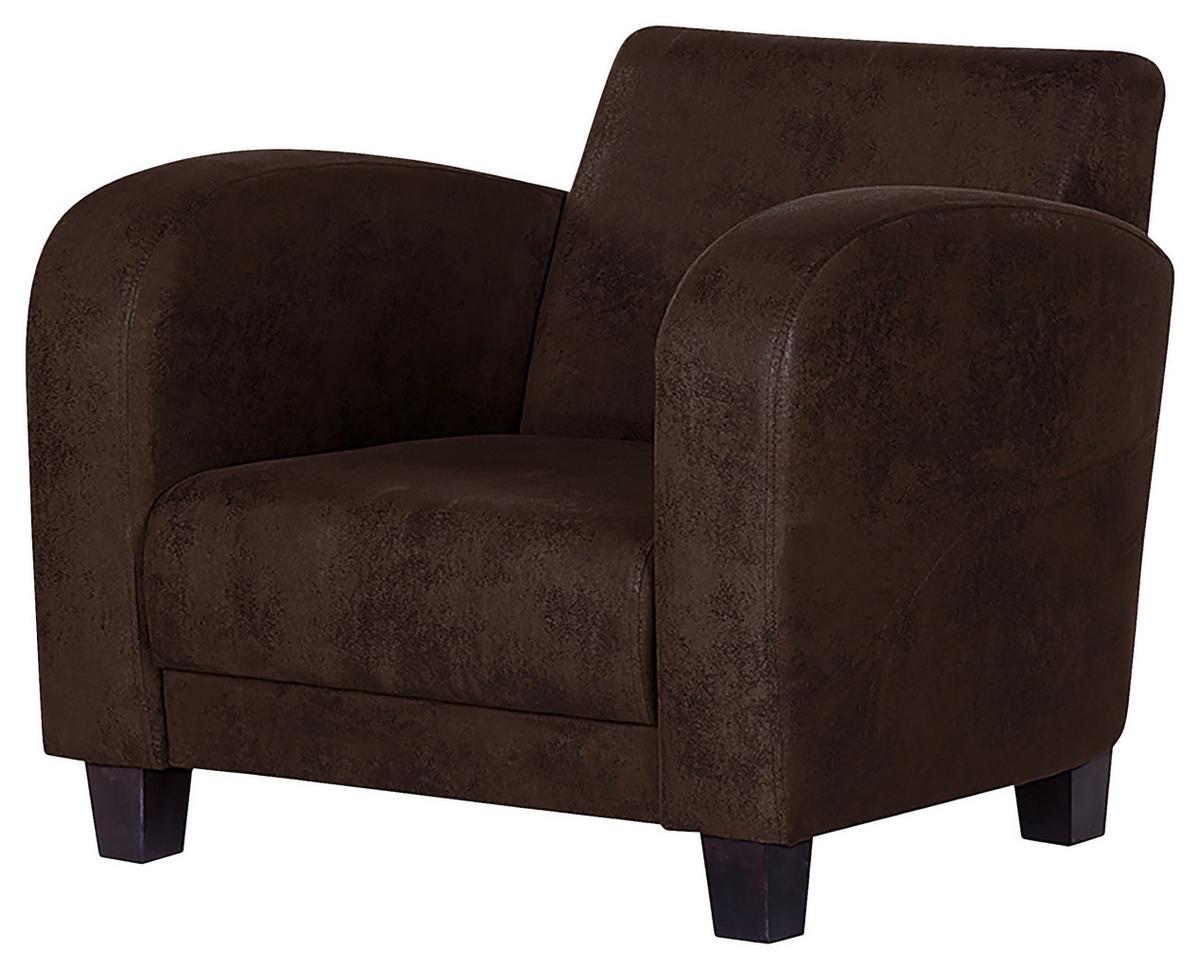 Sitzgarnitur Antis Braun B: 92 Cm - Dunkelbraun, Design, Textil (92/80/89cm) - Livetastic