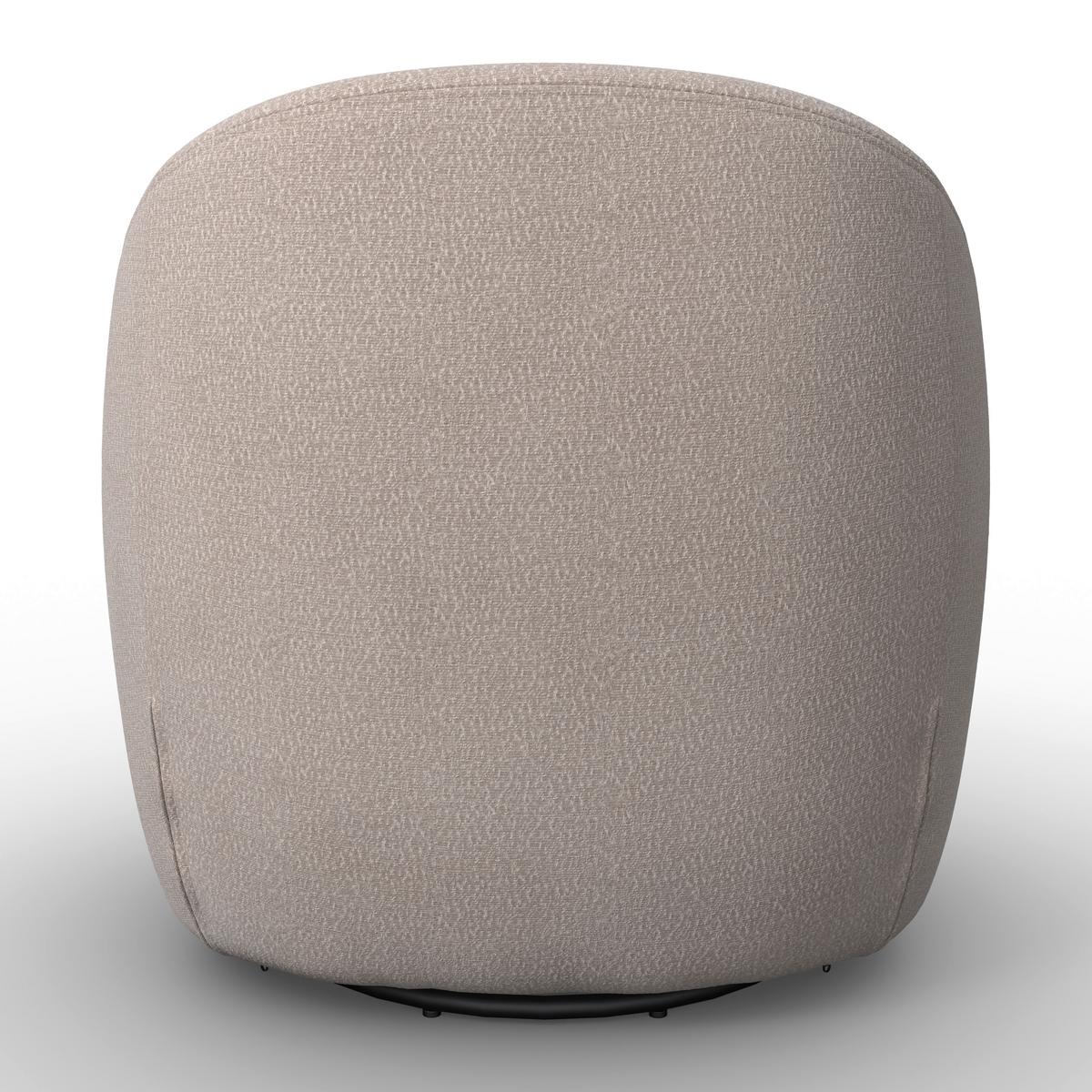 Relaxačné kreslo DORA, krémová ženilka - čierna/krémová, Modern, kov/drevo (77/74/73cm) - Bessagi Home