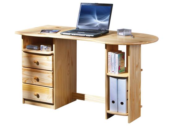 Schreibtisch Touchround B. 137 cm Kiefer - Naturfarben, Basics, Holz (137/76/61cm) Schreibtisch Touchround B. 137 cm Kiefer - Naturfarben, Basics, Holz (137/76/61cm)