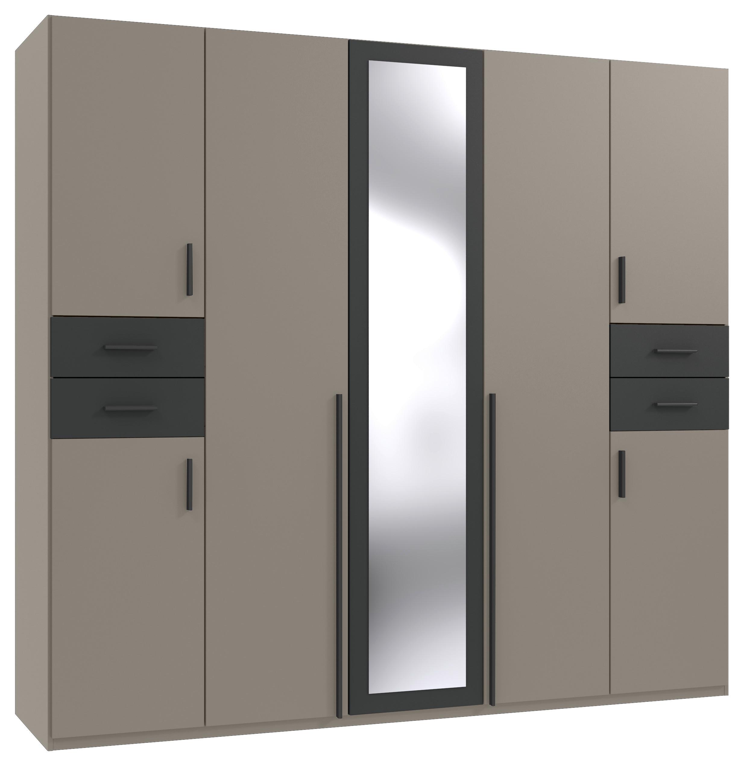 Drehtürenschrank Vegas Sahara/Graphit/Grau B: 225 cm