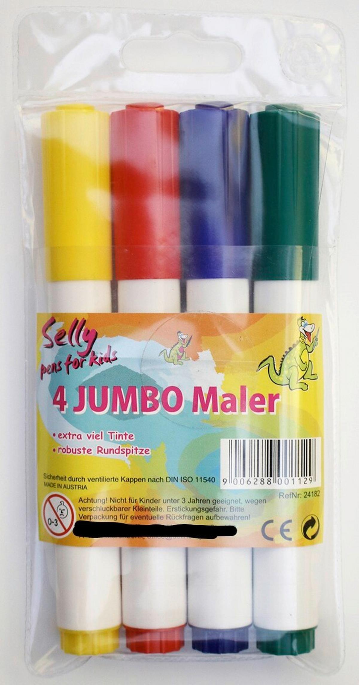 Jumbomaler 4er Set - Basics, Kunststoff (14,5cm)