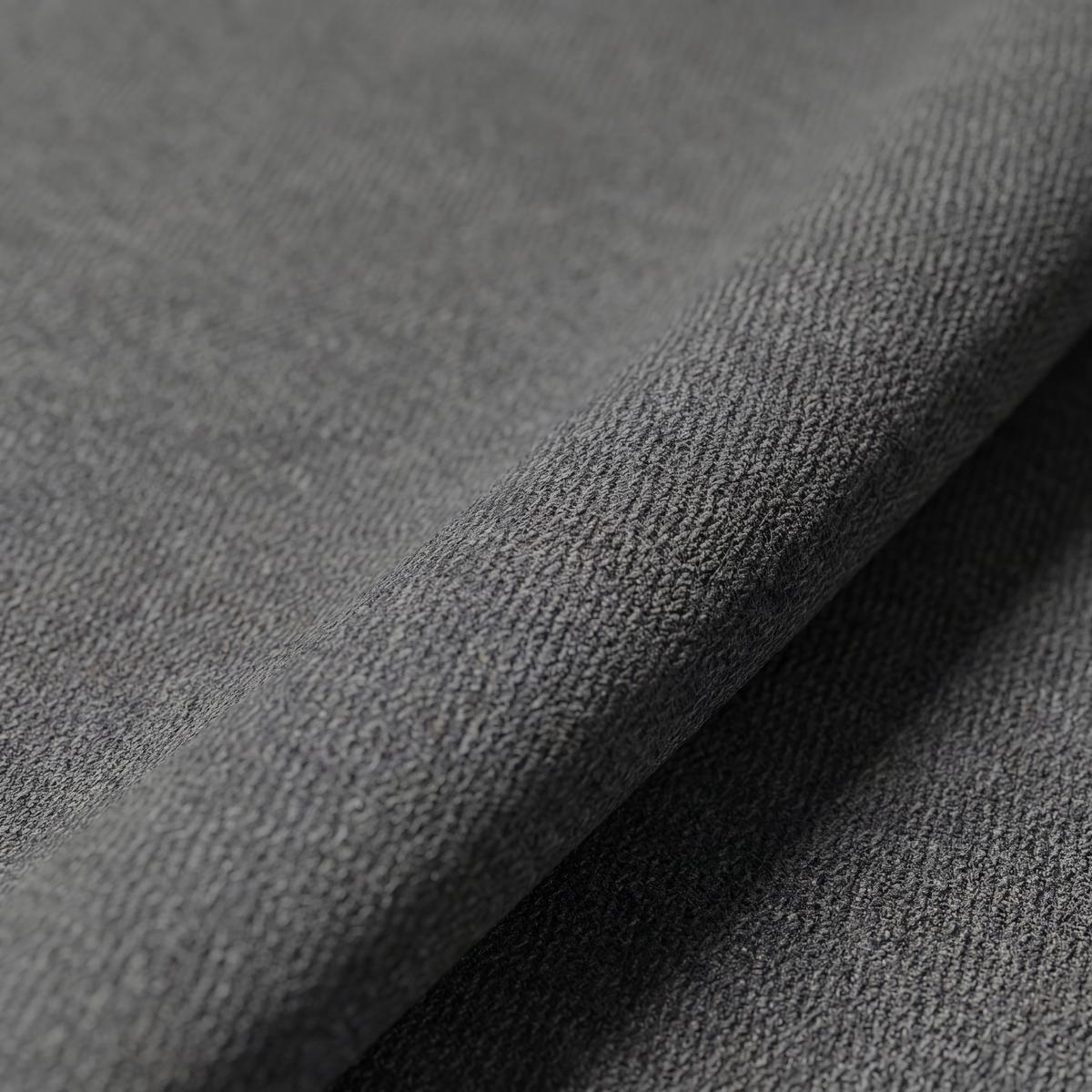 Relaxační křeslo HOUSTON, tm.šedá žinylka, s taburetem - černá/tmavě šedá, Moderní, kov/textil (76/101/87cm)