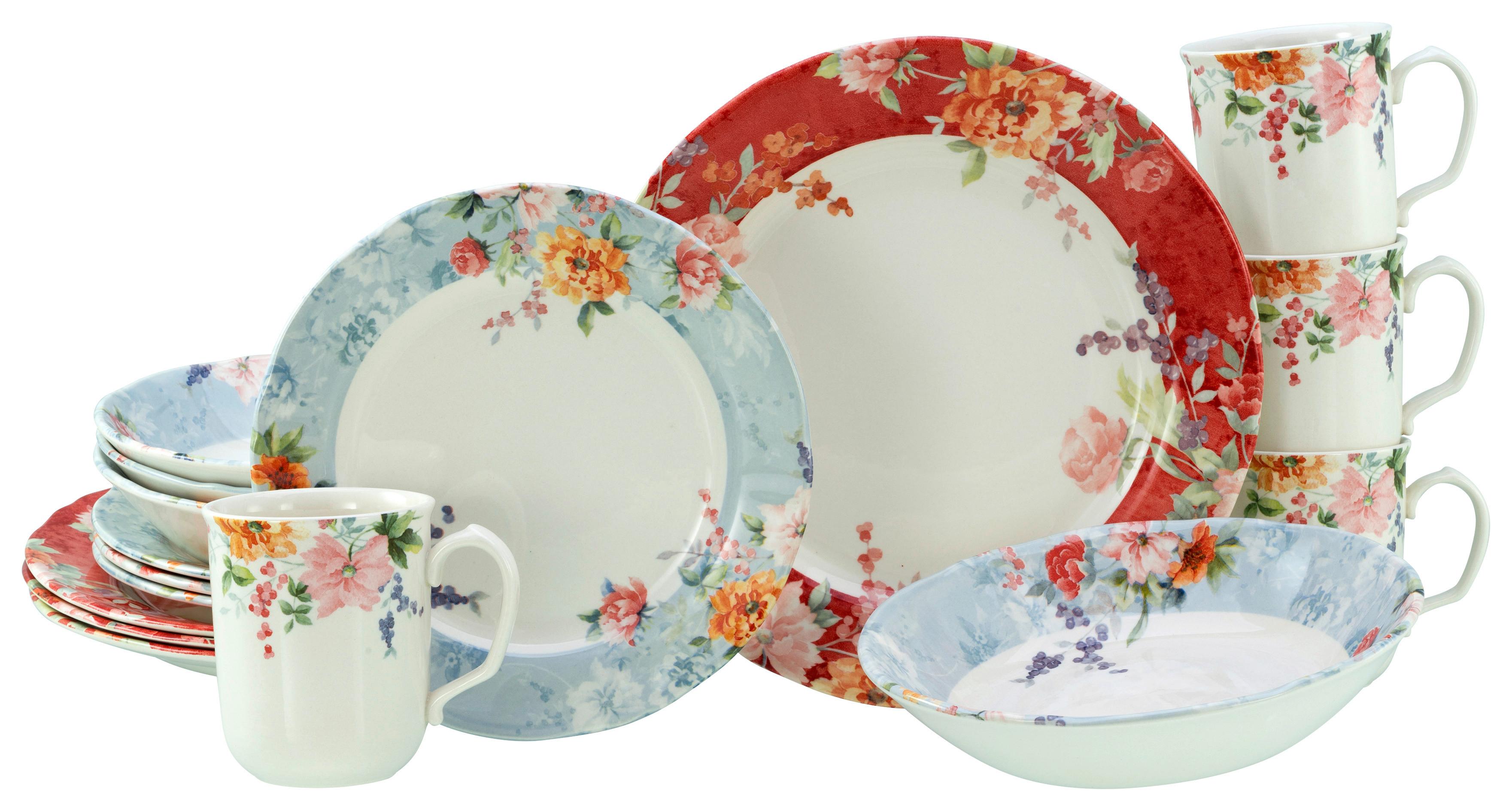 Kombiservice Steinzeug 4 Personen Geschirr Set - Multicolor, Keramik (44/27/40cm) - Creatable