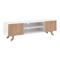 TV diel VIRA farby dubu/biela - biela/farba borovice, Modern, drevo (172/50/43cm) - Bessagi Home