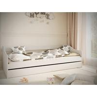 Kinder-/Juniorbett Blanka Weiß B: 90cm - Birkefarben/Weiß, MODERN, Holz/Holzwerkstoff (90/200cm) - MID.YOU