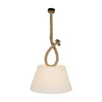 Hängeleuchte H: 130 Cm 1-Flammig, Seiloptik - Naturfarben, Design, Metall (40/130cm) - Näve