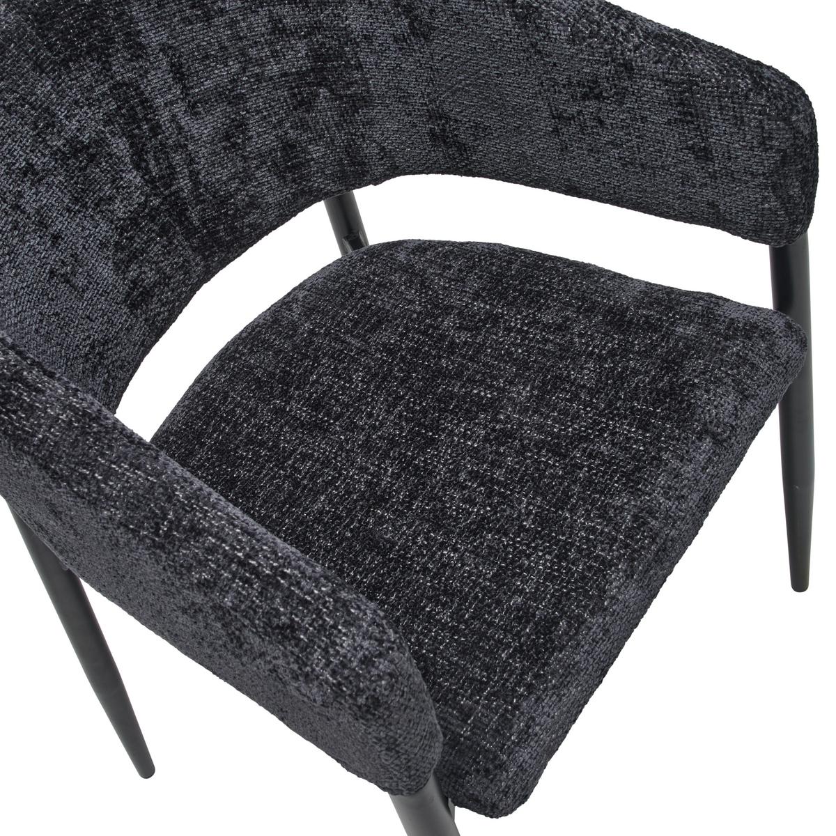 Armlehnstuhl-Set Juliana - Anthrazit/Schwarz, LIFESTYLE, Holz/Textil (50/82/59cm) - MID.YOU