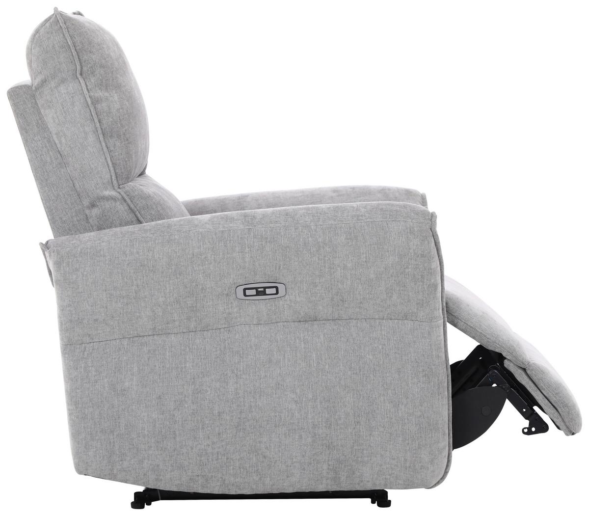 Fernsehsessel Porto - Schwarz/Grau, MODERN, Textil (86/103/92cm) - Livetastic