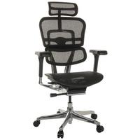 Drehstuhl Ergohuman I - Silberfarben/Schwarz, Basics, Kunststoff/Textil (69/119-144/65cm) - MID.YOU