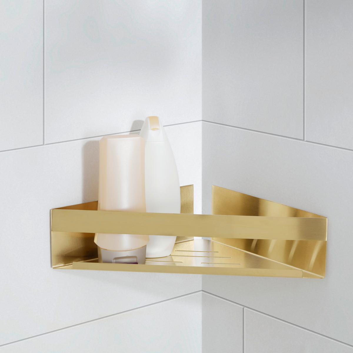 Rohový regál TURBO-LOC -SB- - barvy zlata, Lifestyle, kov (36/8/17cm) - Mömax