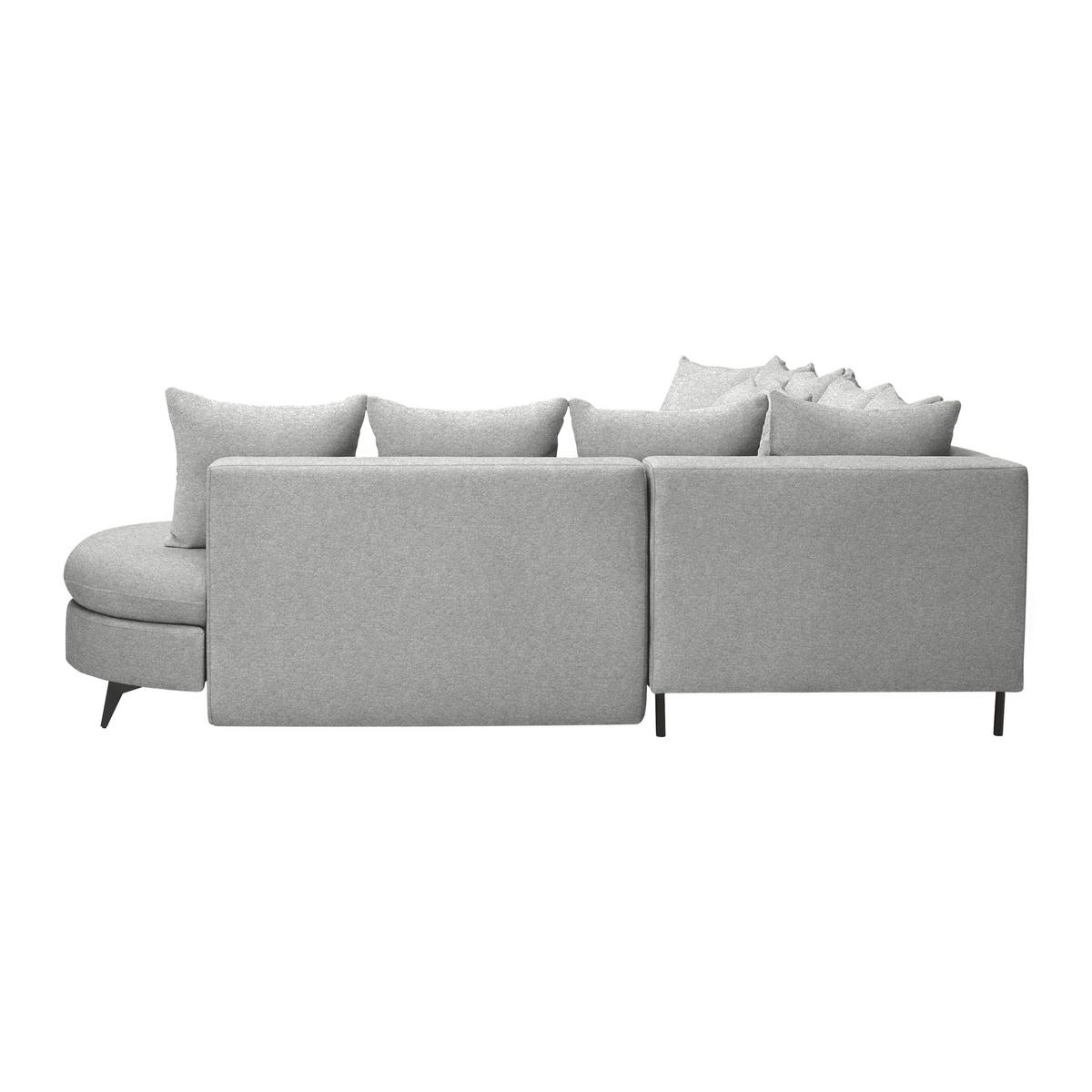 Rohová sedačka AXEL, pravá, světle šedá tkanina - černá/světle šedá, Moderní, kov/textil (291/250cm) - Mömax