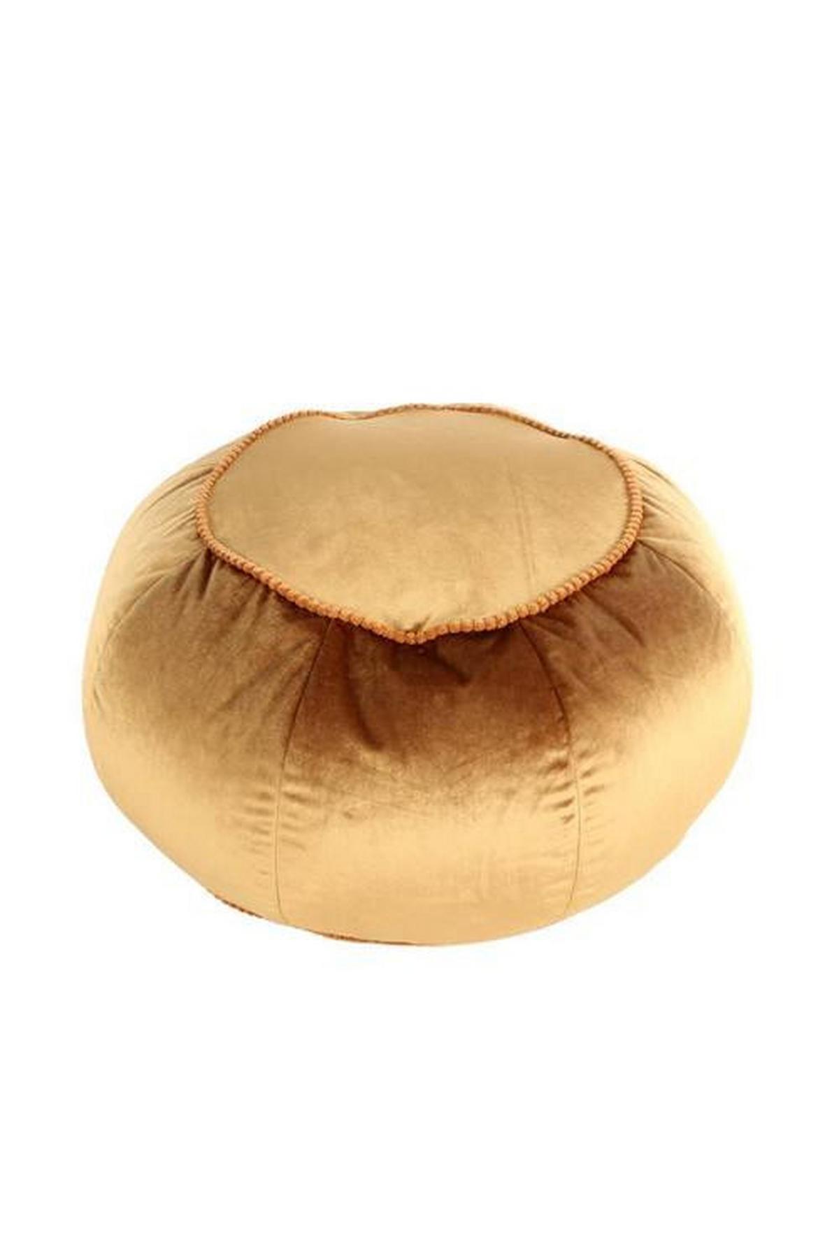 Pouf Taj Mahal DxH: 65x35 cm Samt Braun mit Reißverschluss - Braun, MODERN, Textil (65/35/65cm) - Kayoom