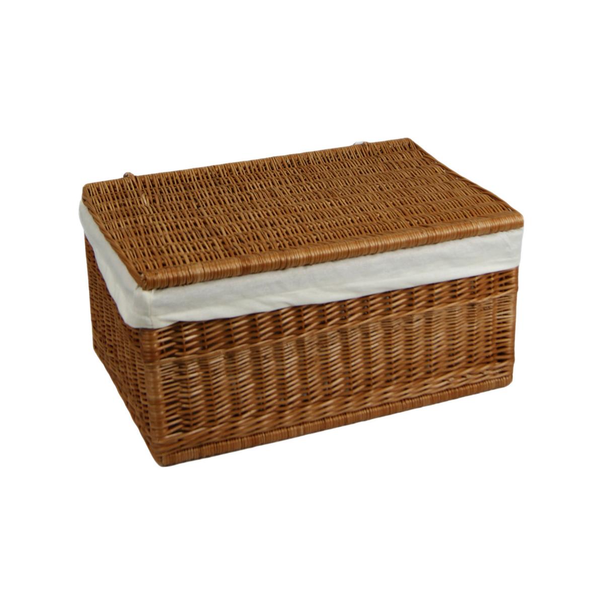 Wäschesammler Weide, Bxhxt: 60x40x30 Cm - Braun, Basics, Holz (60/40/30cm)