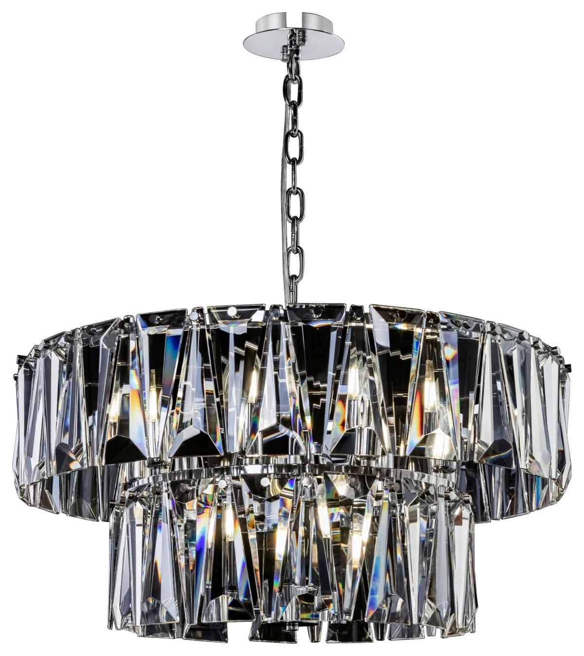 Pendelleuchte Puntes - Chromfarben, Basics, Glas/Metall (68/37/68cm) - MAYTONI