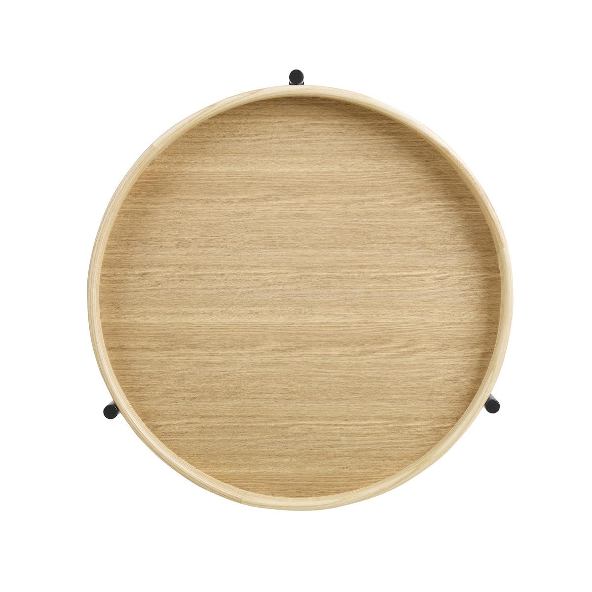 Couchtischset 2-teilig Eichefarben - Eichefarben/Schwarz, Design, Holzwerkstoff/Metall (44-69/44-69/49-39cm) - Livetastic