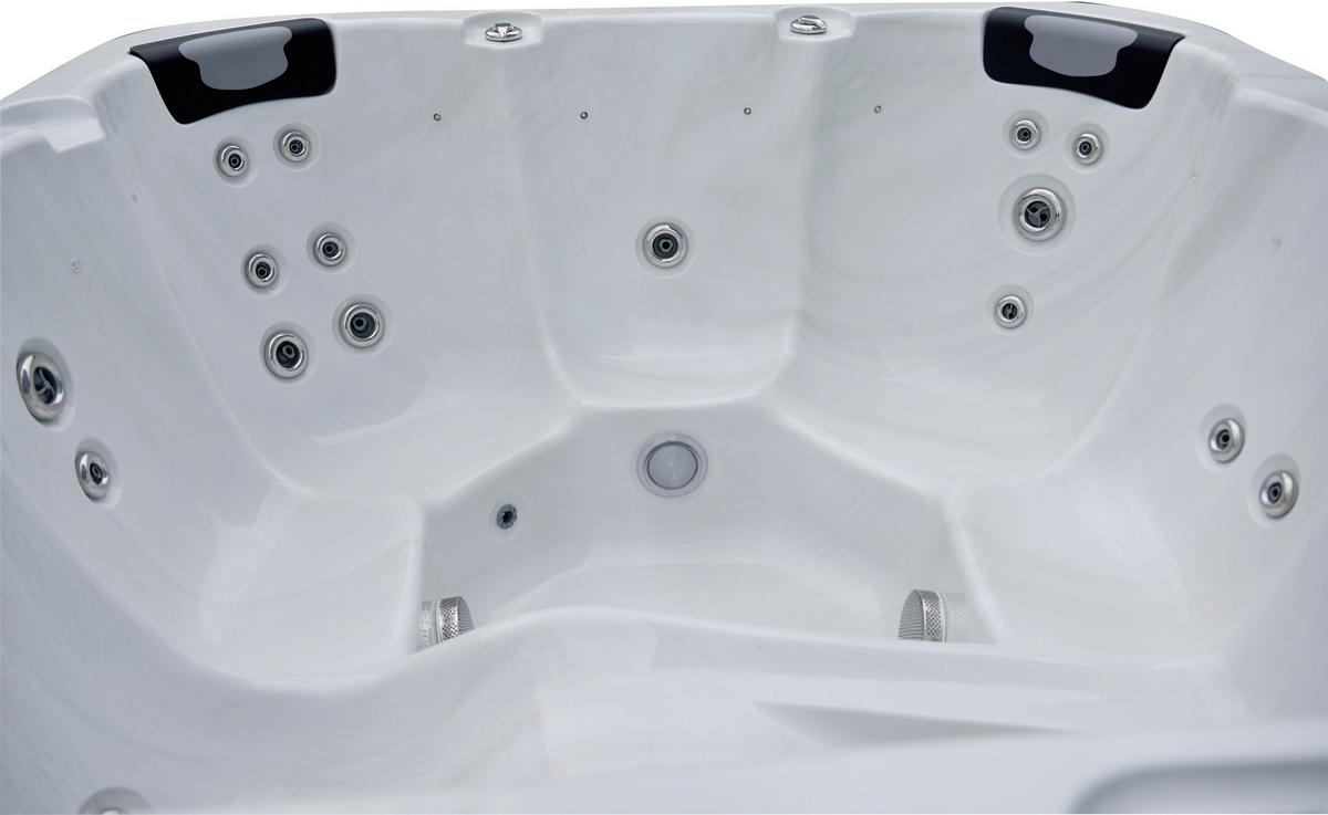 Whirlpool Acryl Rivoli 200x92x200 Cm - Weiß/Grau, Design, Holz/Kunststoff (200/92/200cm)