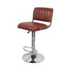 Barhocker mit Lehne 2er-Set Midnight Lederlook Kaffee - Dunkelbraun, Trend, Metall (51,5/109/43cm) - Kayoom