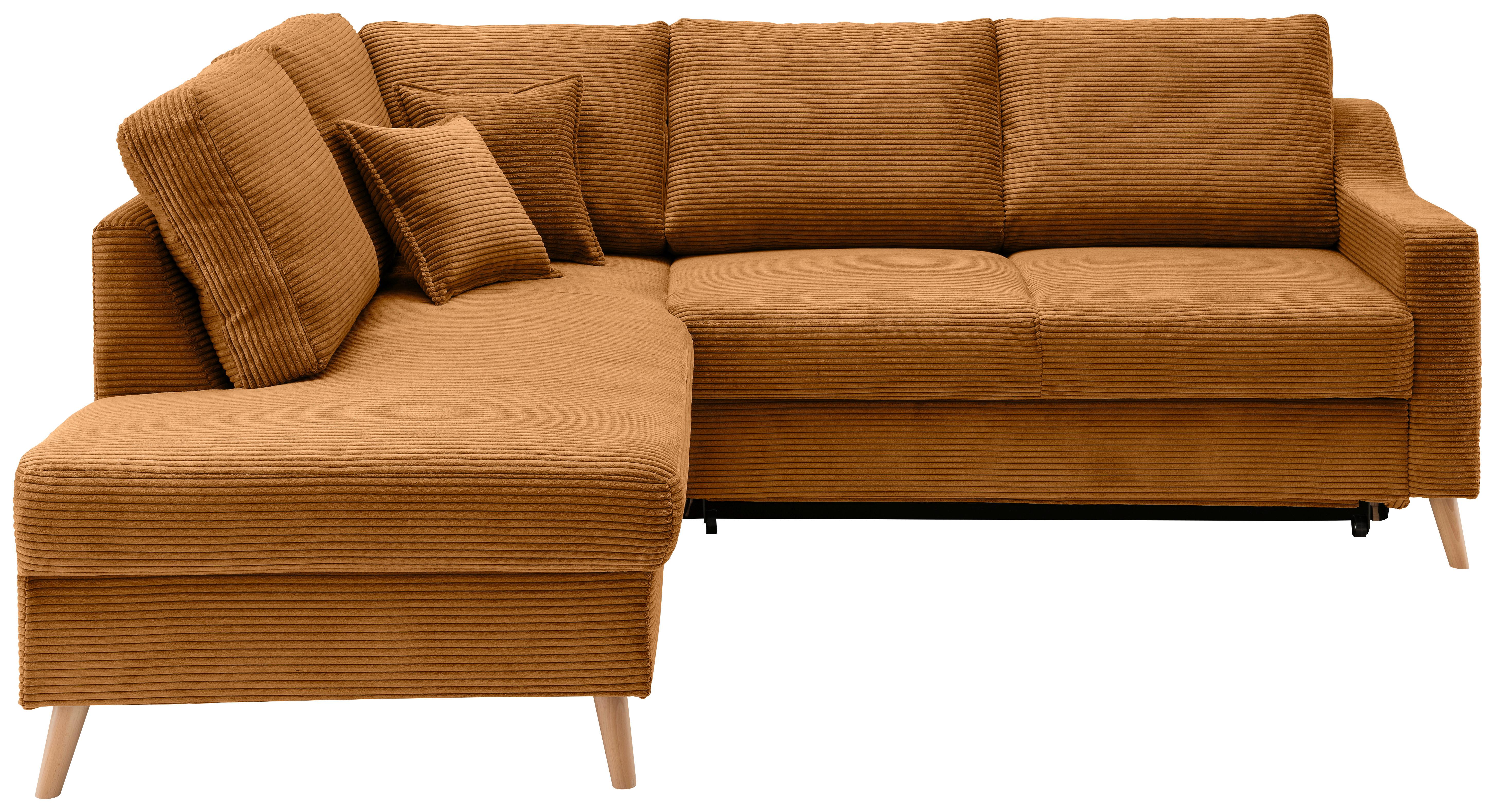 Ecksofa Valentina Goldfarben S: 200x230 Cm - Goldfarben/Naturfarben, MODERN, Textil (200/230cm) - Livetastic
