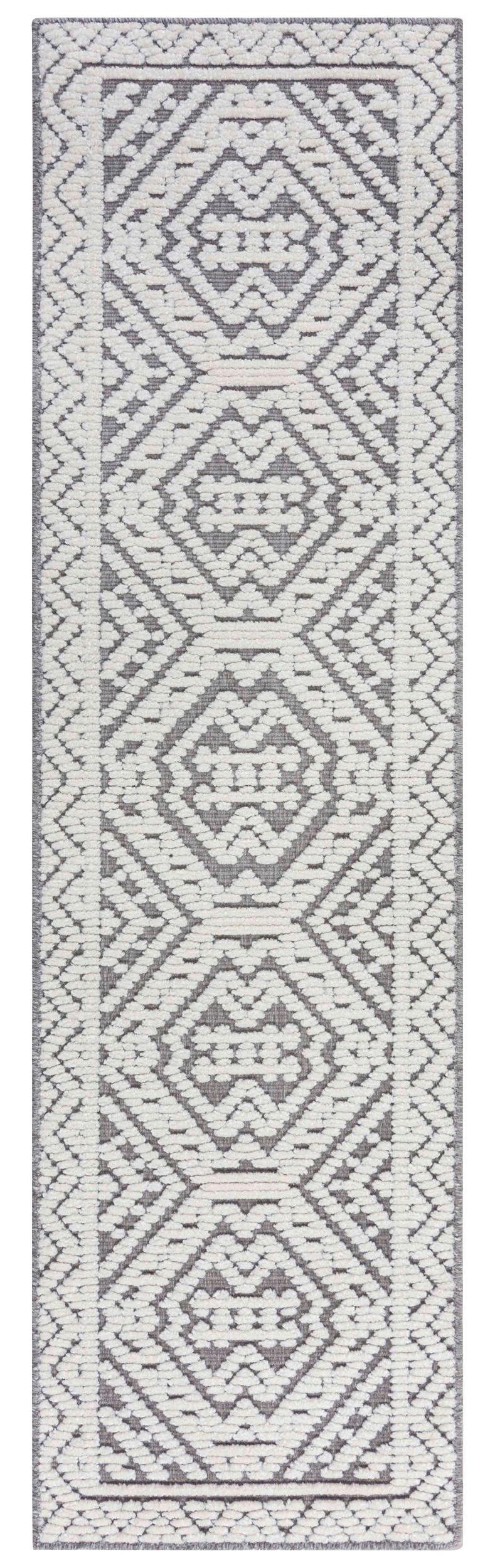 Webteppich Jaipur Grey 60x240 - Dunkelgrau, Basics, Textil (60/240cm)