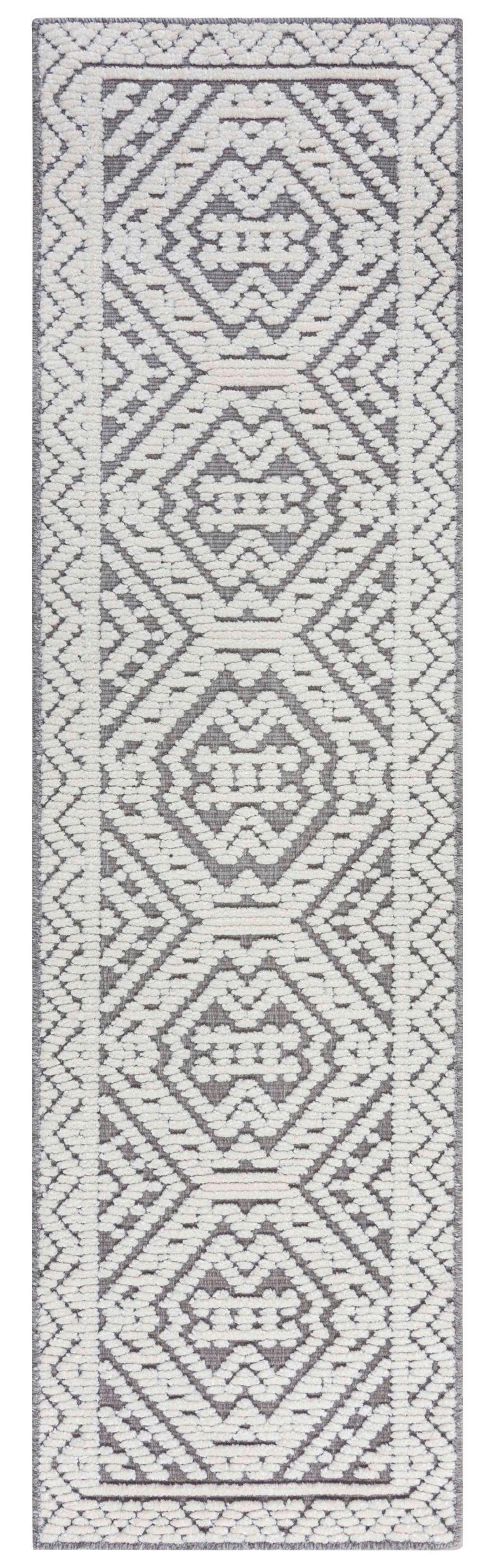 Webteppich Jaipur Grey 60x240 - Dunkelgrau, Basics, Textil (60/240cm)