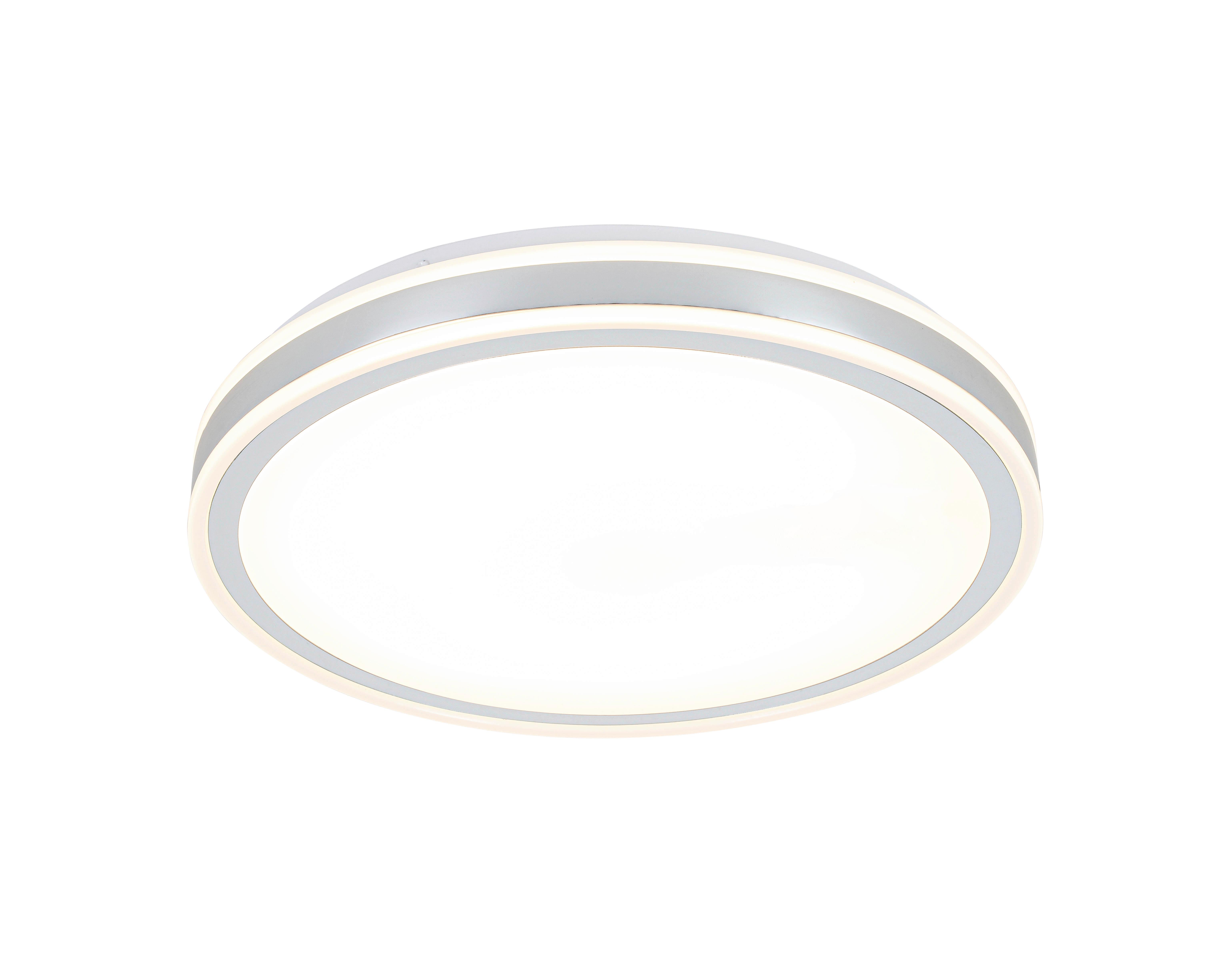STROPNÍ SVÍTIDLO FARBI - bílá/barvy chromu, Moderní, kov/plast (38/6cm) - Mömax