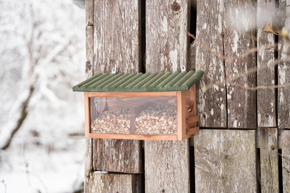Eichhörnchenfutterhaus Xl Kiefer, Bxhxt: 38x22x17 Cm - Kieferfarben, Basics, Holz (38/22/17cm)