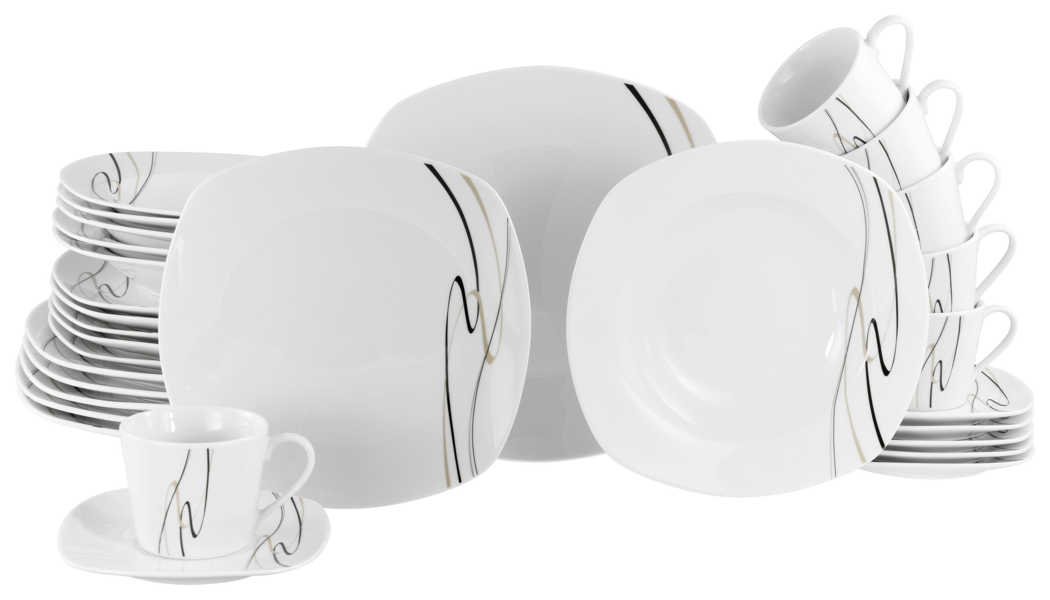 Kombinovaný servis 30-dielny - Basics, keramika (35/29/33cm) - Creatable