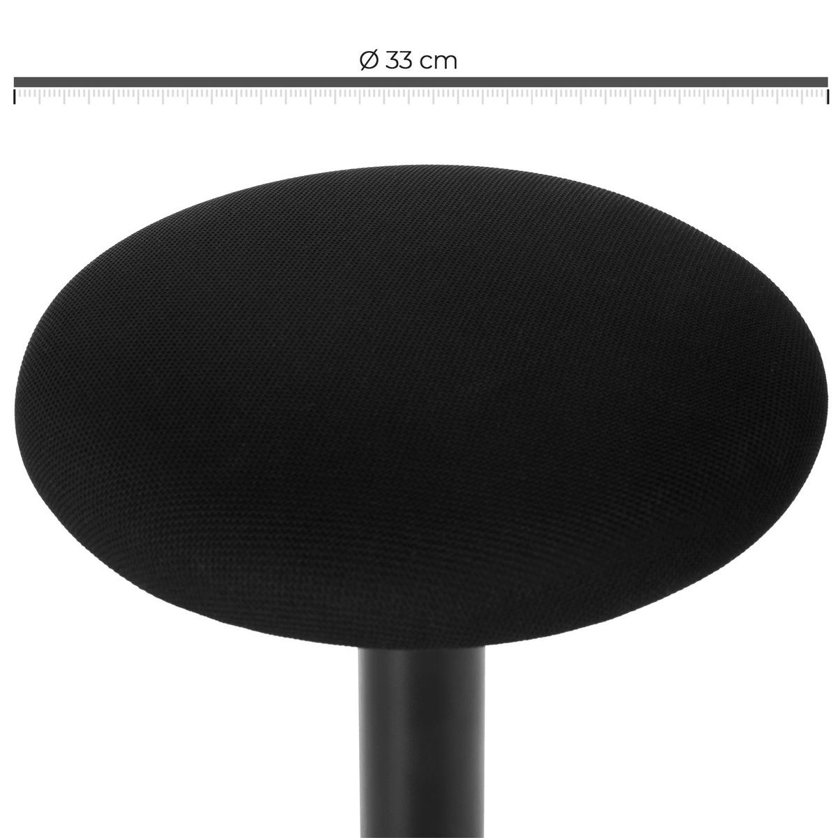 HOCKER Schwarz B: 36cm - Schwarz, Basics, Kunststoff/Textil (36/50/36cm)