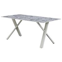 Jedálenský stôl ROBIN 180 - sivá/béžová, Design, kov/kameň (180/90/76cm) - Mömax