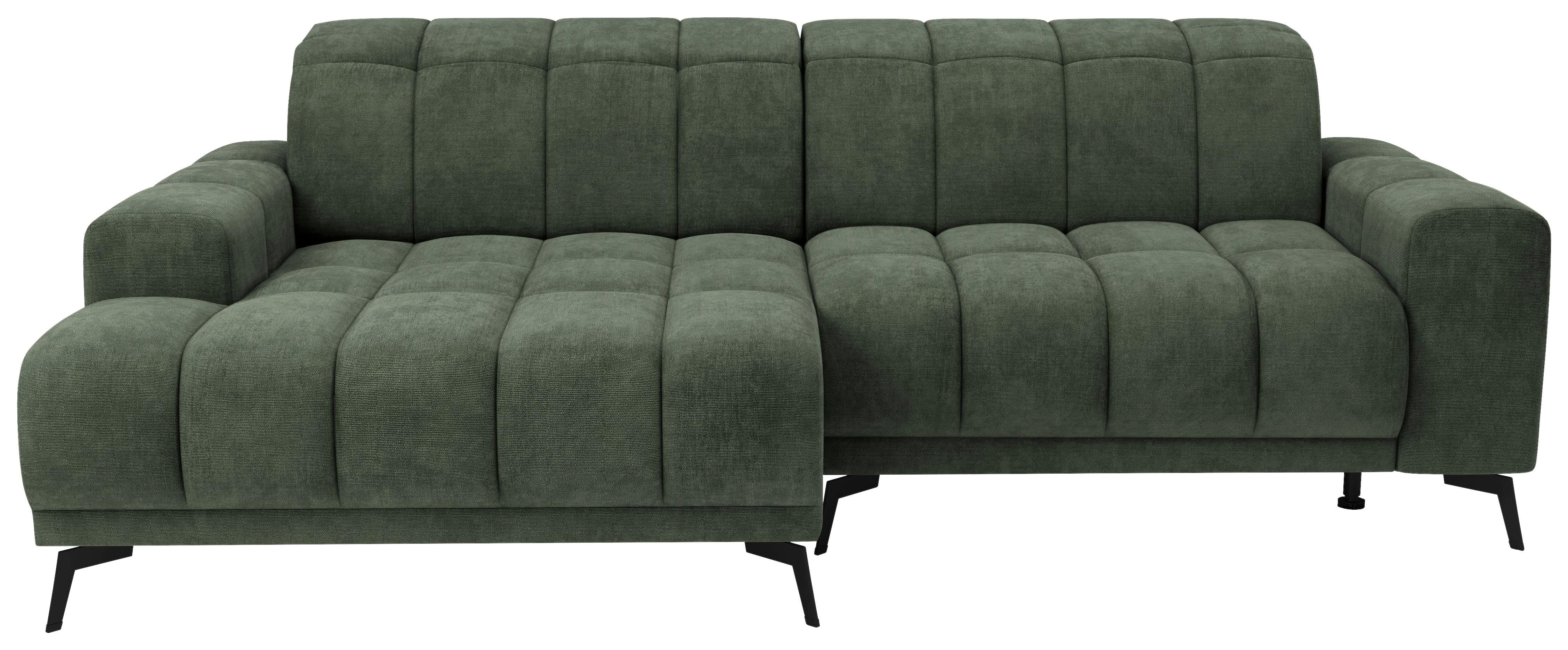 Rohová sedačka LAYA, levá, zelená tkanina MEMPHIS - zelená, Moderní, textil (155/250cm) - Premium Living