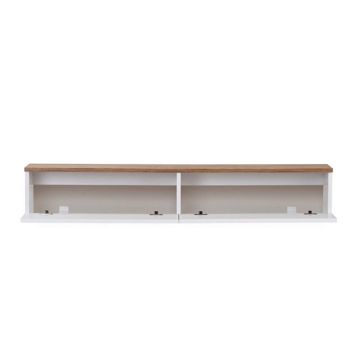 TV-ELEMENT Weiß/Kieferfarben B: 140cm - Weiß/Kieferfarben, MODERN, Holzwerkstoff (140/25/25cm)