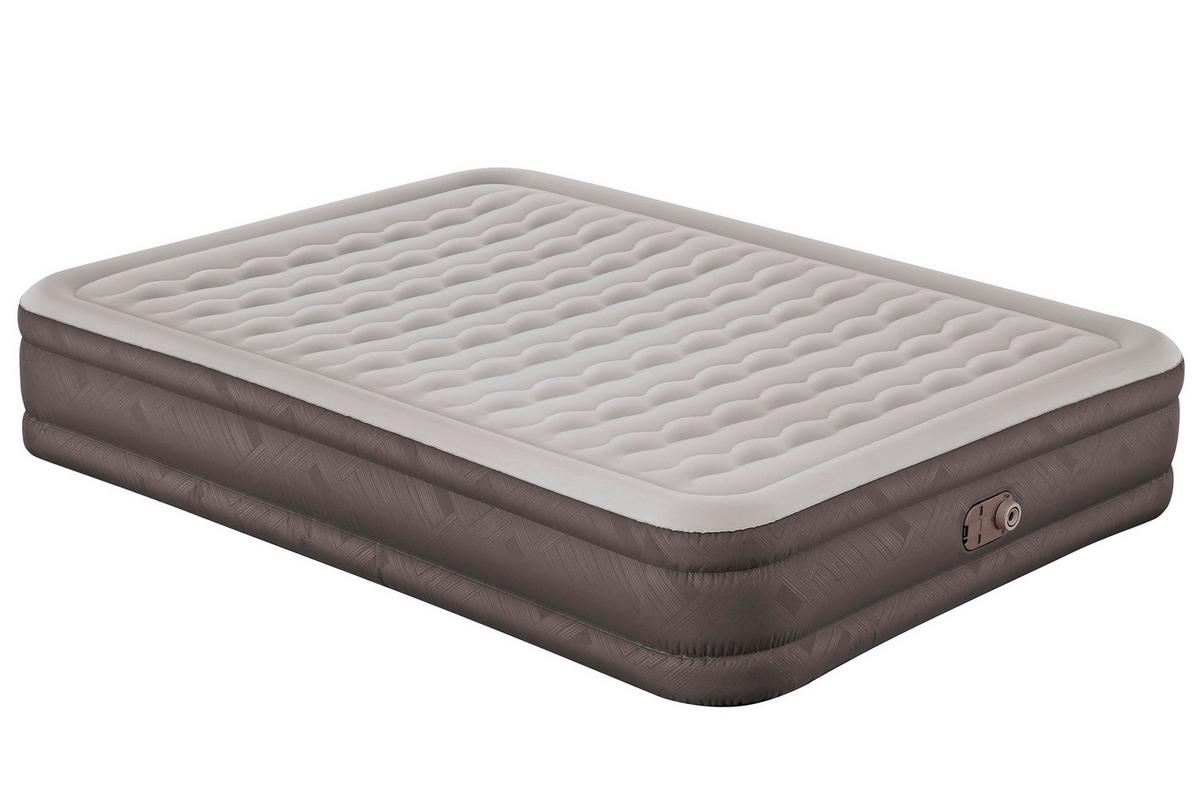 Luftbett Matheo 203x152x36 Cm Bis 350kg, Inkl. Pumpe - Braun/Grau, KONVENTIONELL, Kunststoff/Metall (203/152/36cm) - Bestway