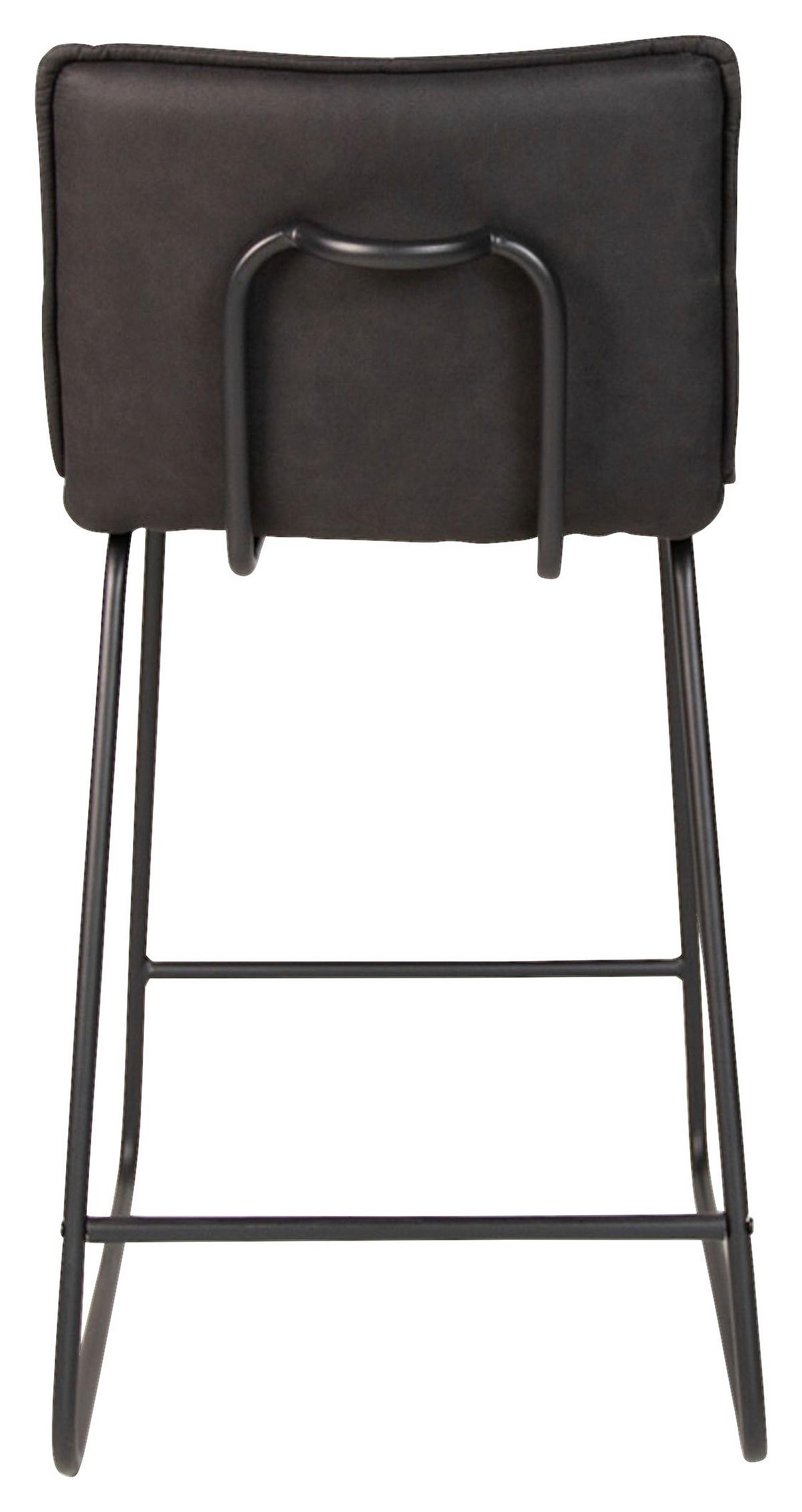 Barhocker-set Jeremy - Anthrazit/Schwarz, KONVENTIONELL, Textil/Metall (44/87/50cm) - MID.YOU